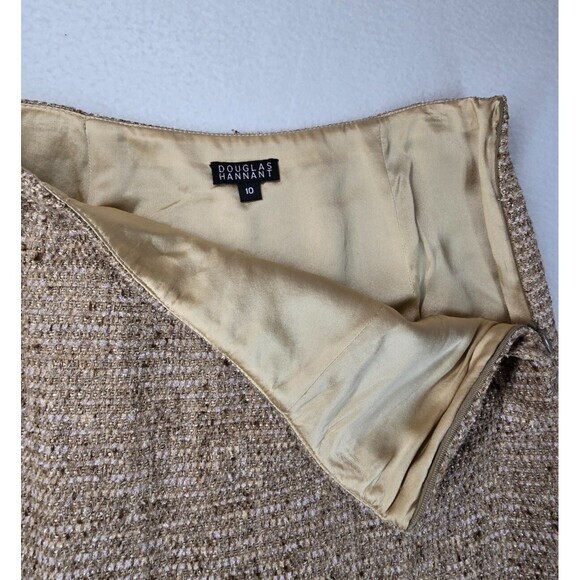Douglas Hannant‎ Vintage Tweed Tan Brown Skirt Size 10 - Picture 5 of 7